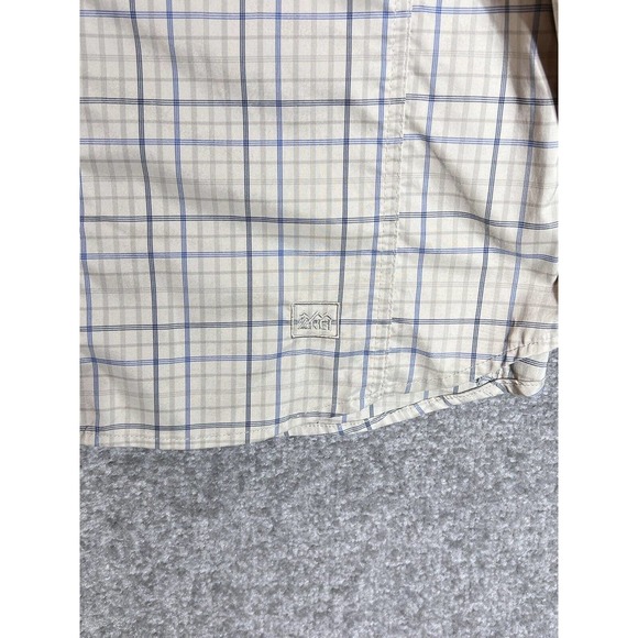 REI Long Sleeve Plaid Button Up Shirt Mens Size Large Stretch Vented Pockets - Picture 5 of 10
